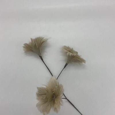Feather flower beige